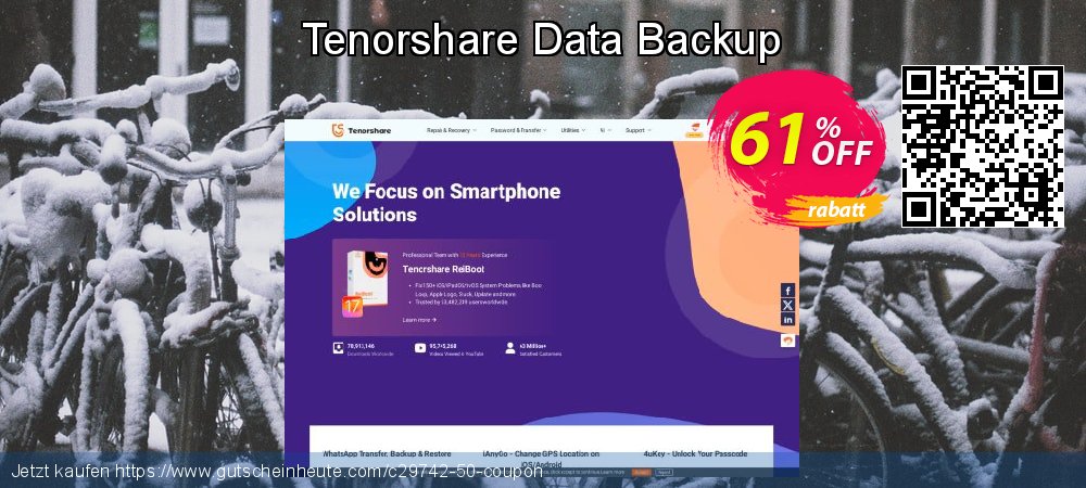 Tenorshare Data Backup spitze Promotionsangebot Bildschirmfoto