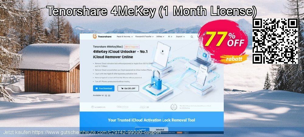 Tenorshare 4MeKey - 1 Month License  super Rabatt Bildschirmfoto