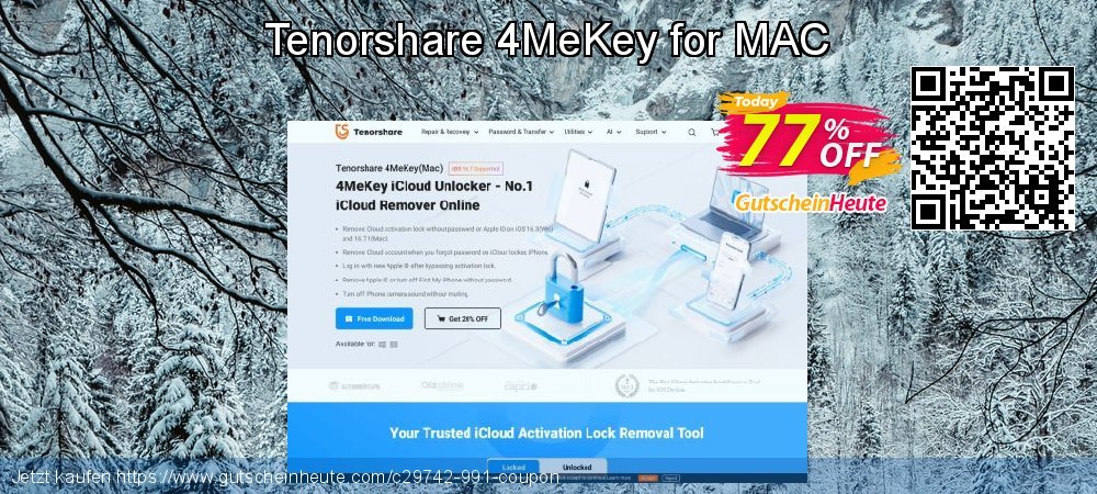 Tenorshare 4MeKey for MAC faszinierende Ermäßigungen Bildschirmfoto