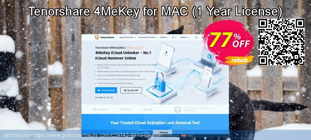 Tenorshare 4MeKey for MAC - 1 Year License  toll Ermäßigung Bildschirmfoto