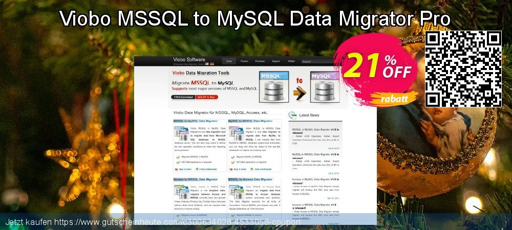 Viobo MSSQL to MySQL Data Migrator Pro wunderschön Außendienst-Promotions Bildschirmfoto