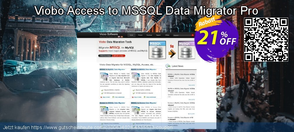 Viobo Access to MSSQL Data Migrator Pro wunderbar Diskont Bildschirmfoto