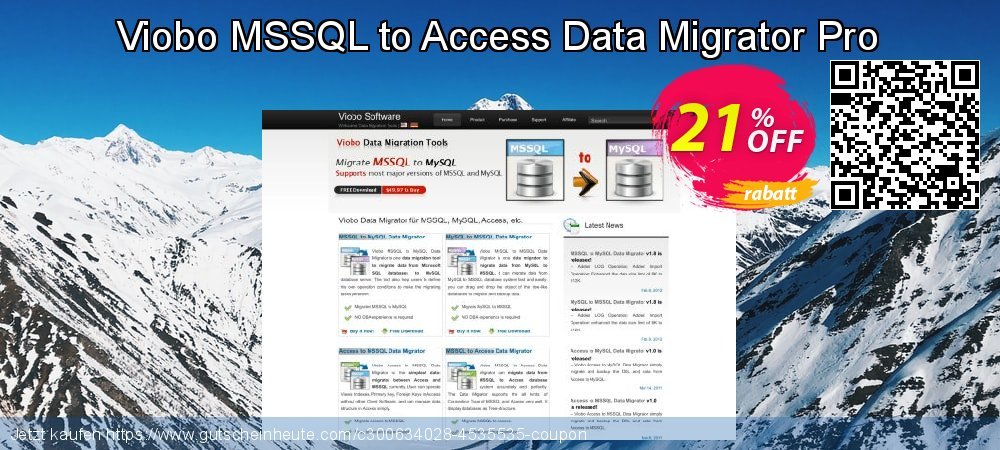Viobo MSSQL to Access Data Migrator Pro super Disagio Bildschirmfoto
