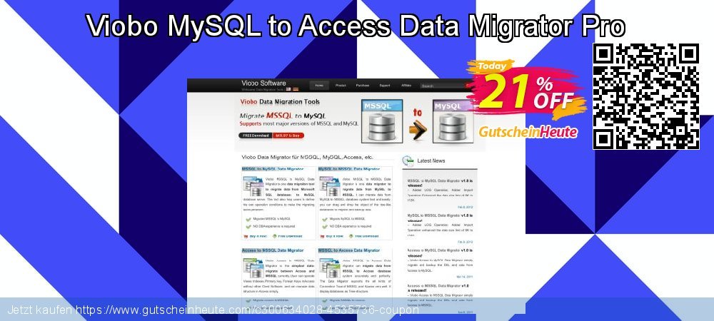 Viobo MySQL to Access Data Migrator Pro aufregende Nachlass Bildschirmfoto