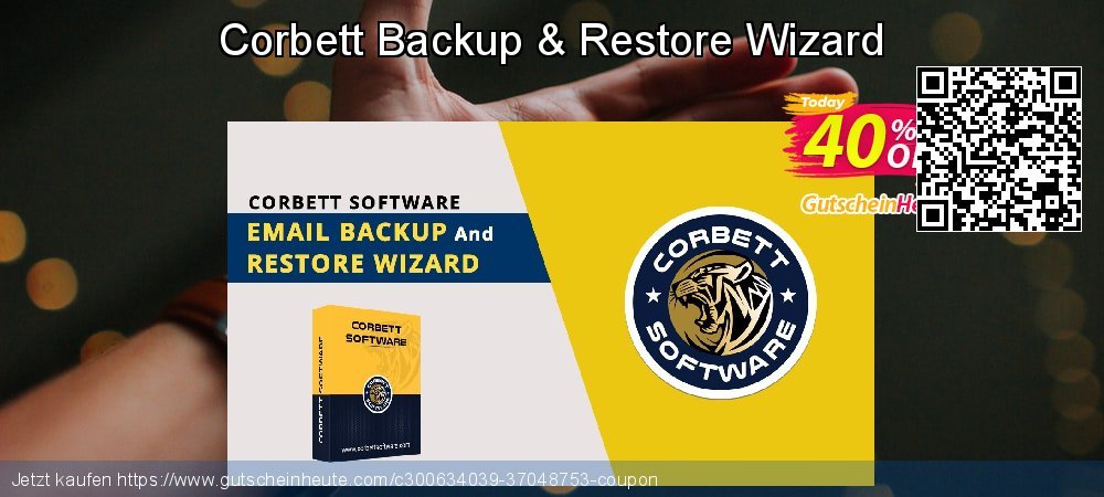 Corbett Backup & Restore Wizard beeindruckend Außendienst-Promotions Bildschirmfoto