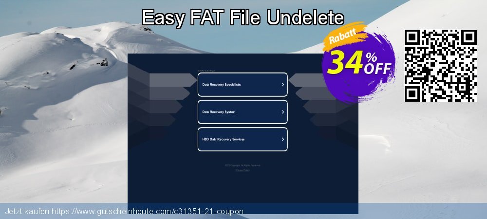 Easy FAT File Undelete wunderbar Promotionsangebot Bildschirmfoto