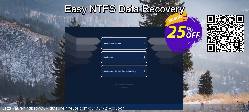 Easy NTFS Data Recovery wunderschön Ermäßigung Bildschirmfoto