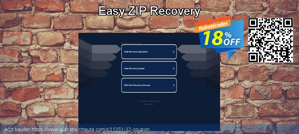 Easy ZIP Recovery beeindruckend Beförderung Bildschirmfoto