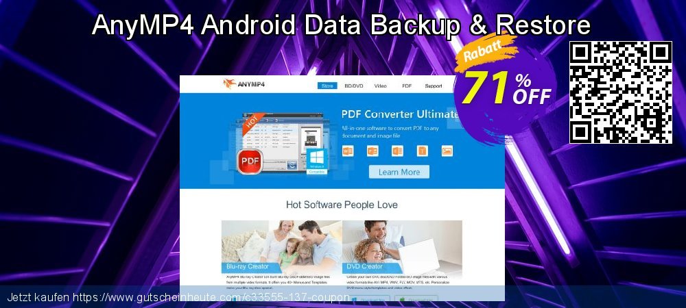 AnyMP4 Android Data Backup & Restore Sonderangebote Sale Aktionen Bildschirmfoto