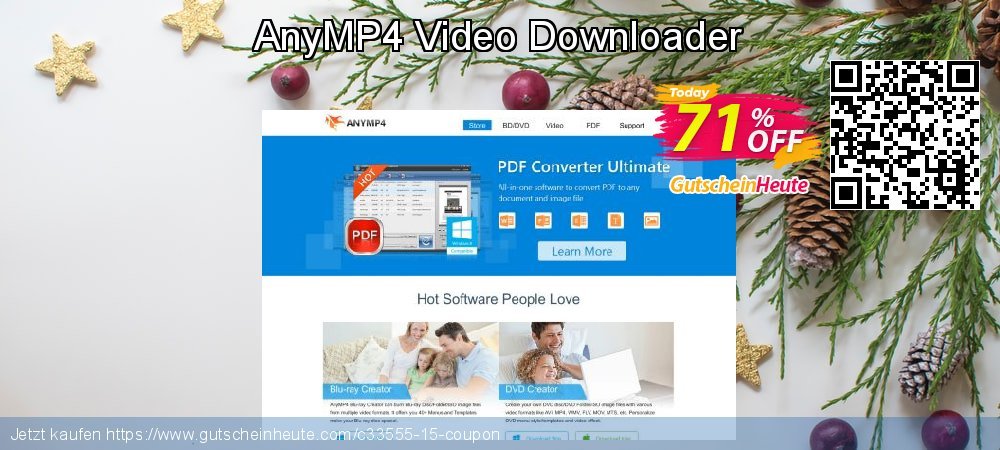 AnyMP4 Video Downloader umwerfenden Ausverkauf Bildschirmfoto