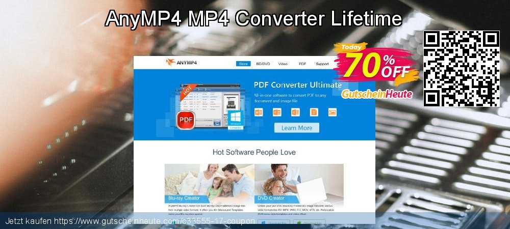 AnyMP4 MP4 Converter umwerfenden Preisnachlass Bildschirmfoto