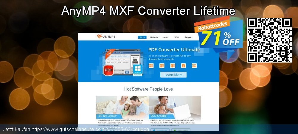 AnyMP4 MXF Converter Lifetime wunderbar Diskont Bildschirmfoto