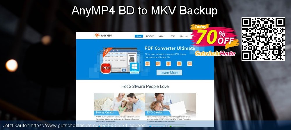 AnyMP4 BD to MKV Backup faszinierende Ermäßigungen Bildschirmfoto
