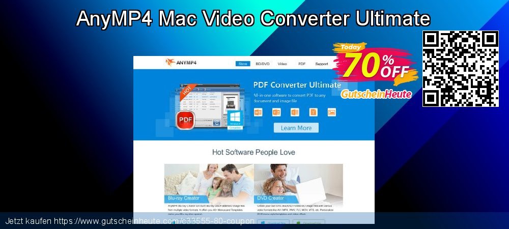AnyMP4 Mac Video Converter Ultimate genial Ermäßigung Bildschirmfoto
