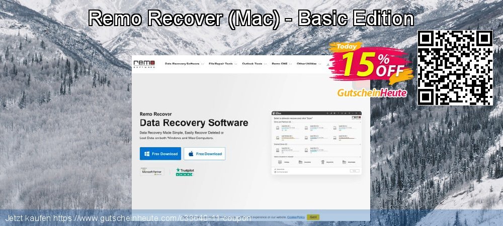 Remo Recover - Mac - Basic Edition spitze Disagio Bildschirmfoto