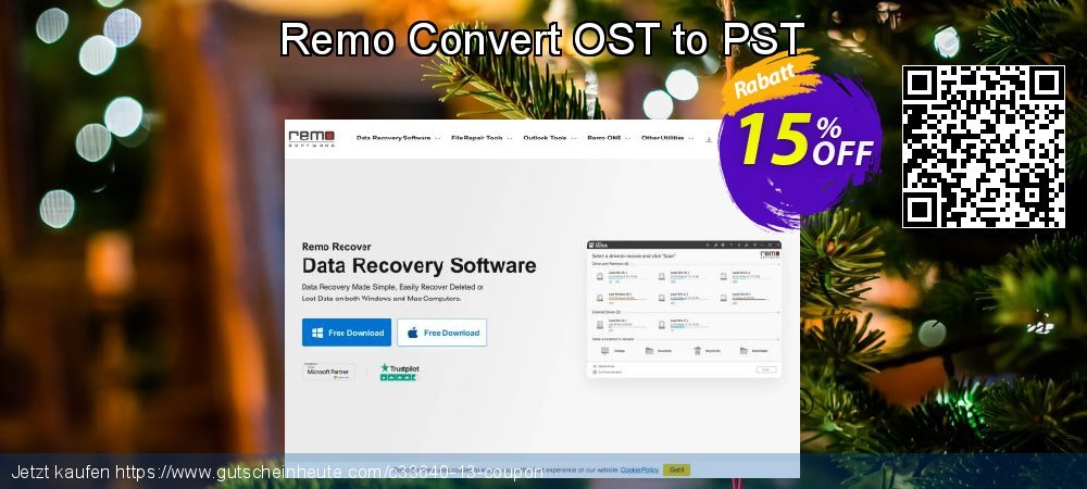 Remo Convert OST to PST exklusiv Ausverkauf Bildschirmfoto