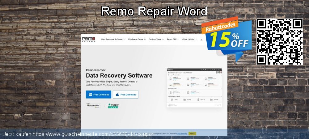 Remo Repair Word uneingeschränkt Außendienst-Promotions Bildschirmfoto