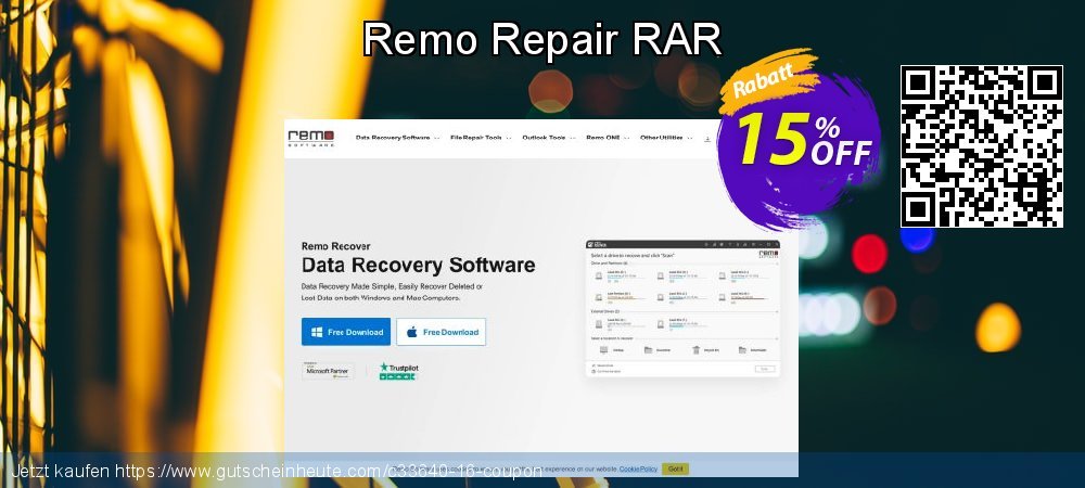 Remo Repair RAR ausschließenden Preisnachlass Bildschirmfoto