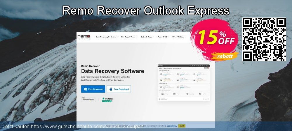 Remo Recover Outlook Express besten Förderung Bildschirmfoto