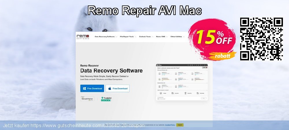 Remo Repair AVI Mac unglaublich Rabatt Bildschirmfoto