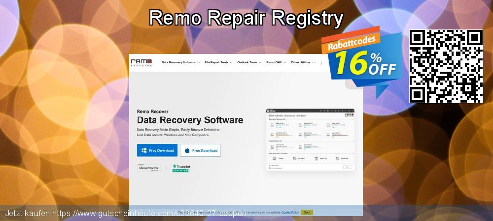 Remo Repair Registry verblüffend Ermäßigung Bildschirmfoto