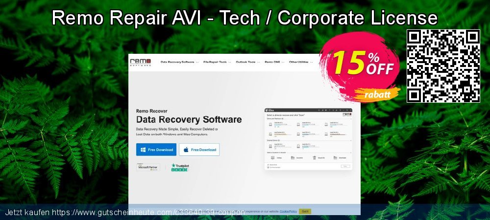 Remo Repair AVI - Tech / Corporate License geniale Preisnachlässe Bildschirmfoto