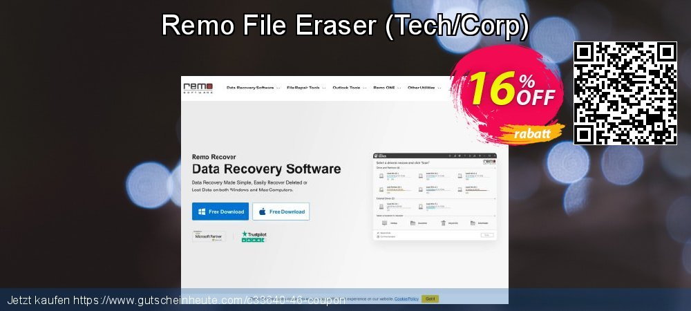 Remo File Eraser - Tech/Corp  ausschließlich Verkaufsförderung Bildschirmfoto