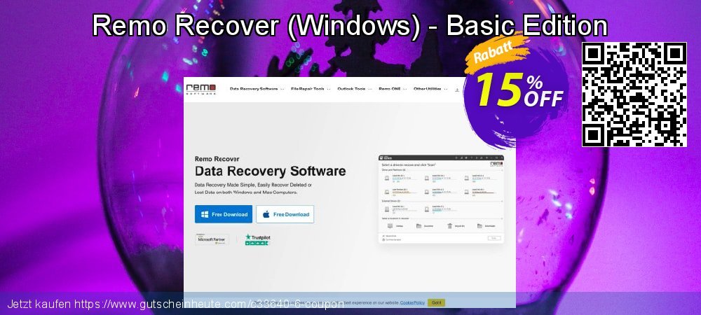 Remo Recover - Windows - Basic Edition fantastisch Ermäßigungen Bildschirmfoto