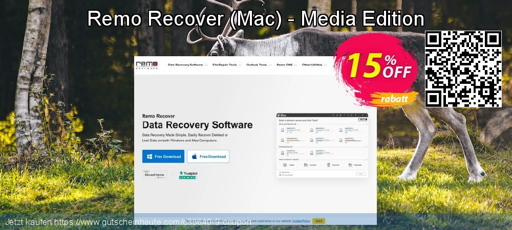 Remo Recover - Mac - Media Edition atemberaubend Promotionsangebot Bildschirmfoto