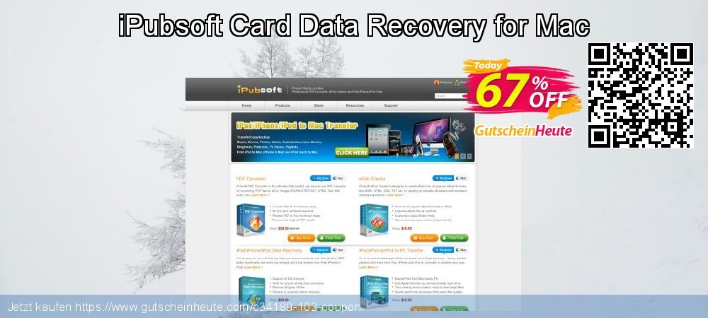 iPubsoft Card Data Recovery for Mac Exzellent Rabatt Bildschirmfoto