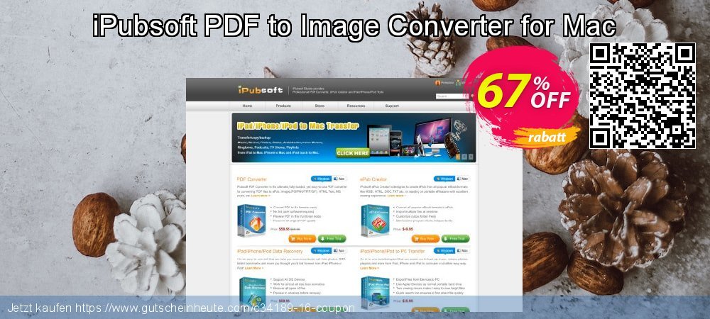 iPubsoft PDF to Image Converter for Mac exklusiv Ermäßigungen Bildschirmfoto