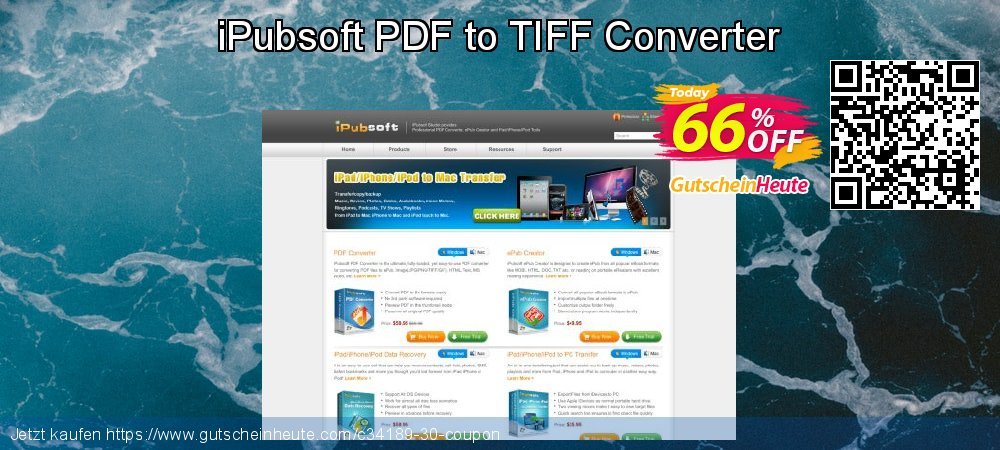iPubsoft PDF to TIFF Converter verblüffend Beförderung Bildschirmfoto