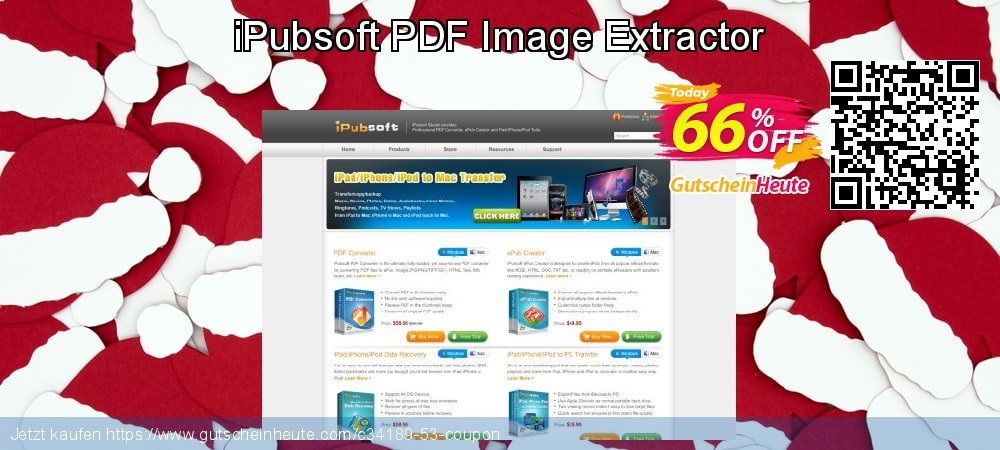 iPubsoft PDF Image Extractor erstaunlich Promotionsangebot Bildschirmfoto