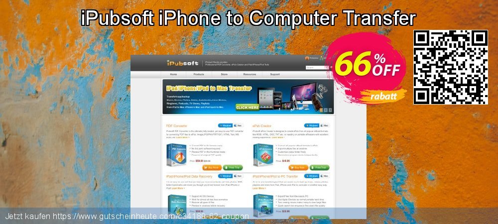 iPubsoft iPhone to Computer Transfer wundervoll Preisnachlass Bildschirmfoto