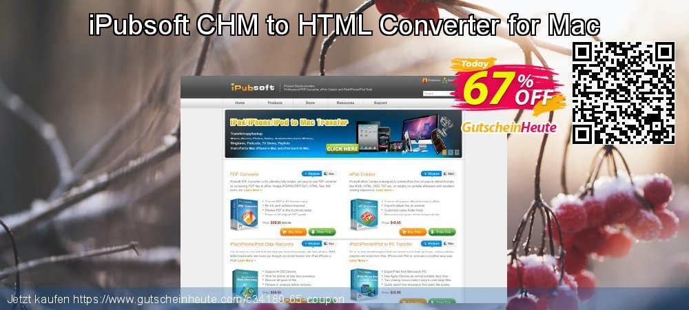 iPubsoft CHM to HTML Converter for Mac verwunderlich Sale Aktionen Bildschirmfoto