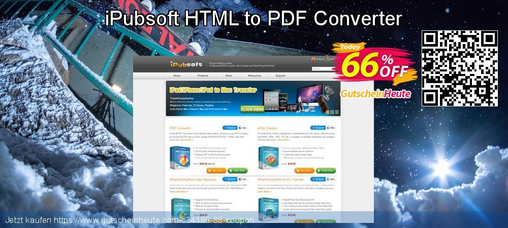 iPubsoft HTML to PDF Converter wunderbar Nachlass Bildschirmfoto