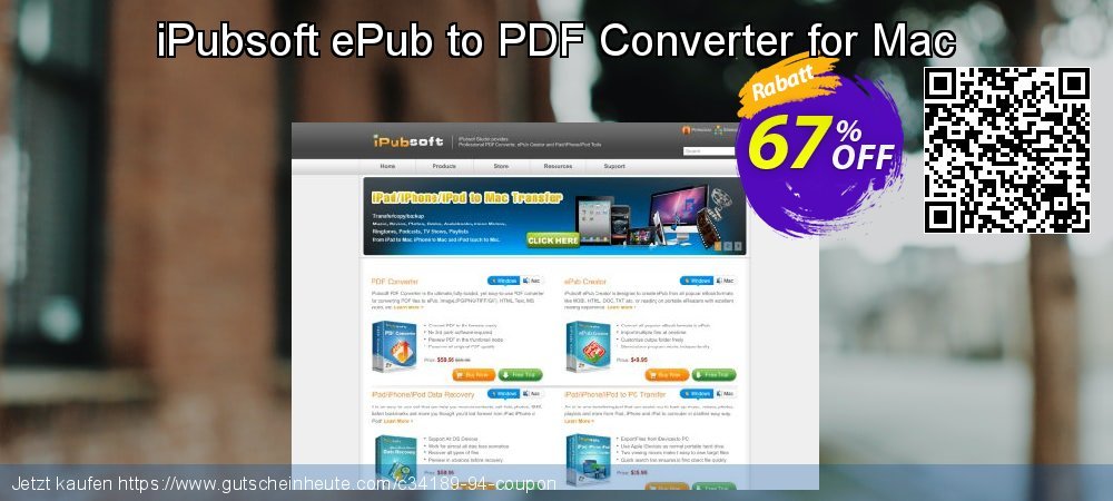 iPubsoft ePub to PDF Converter for Mac überraschend Außendienst-Promotions Bildschirmfoto