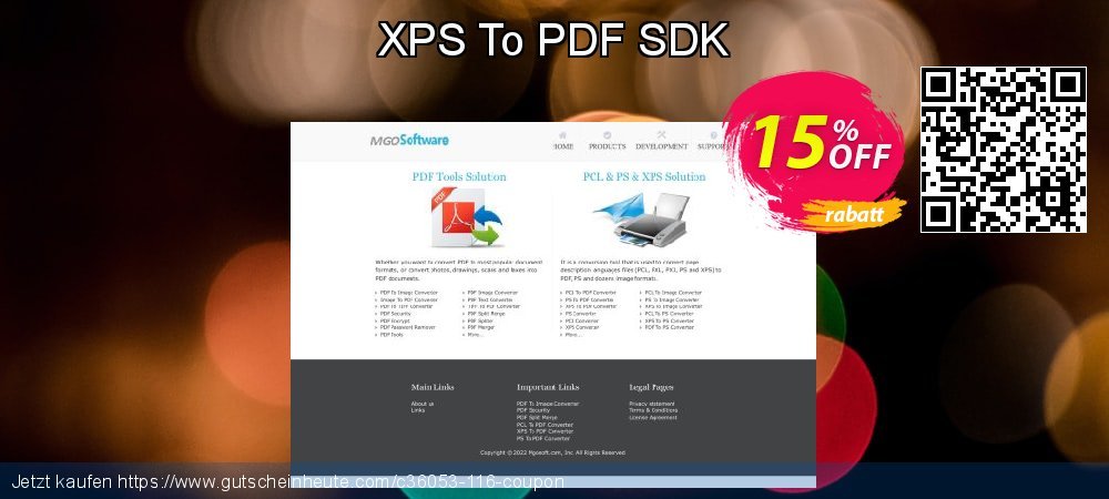 XPS To PDF SDK erstaunlich Rabatt Bildschirmfoto