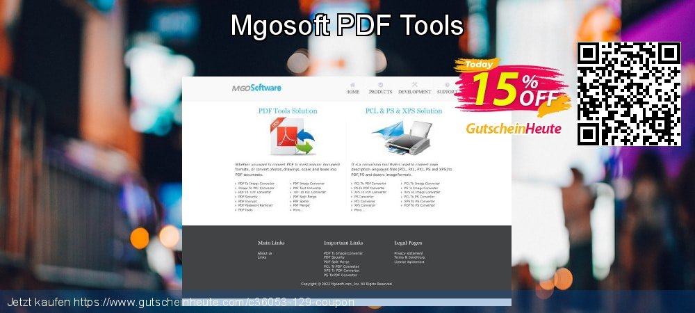 Mgosoft PDF Tools toll Preisnachlass Bildschirmfoto