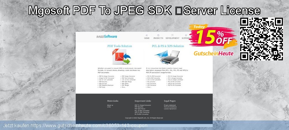 Mgosoft PDF To JPEG SDK 	Server License ausschließlich Ausverkauf Bildschirmfoto