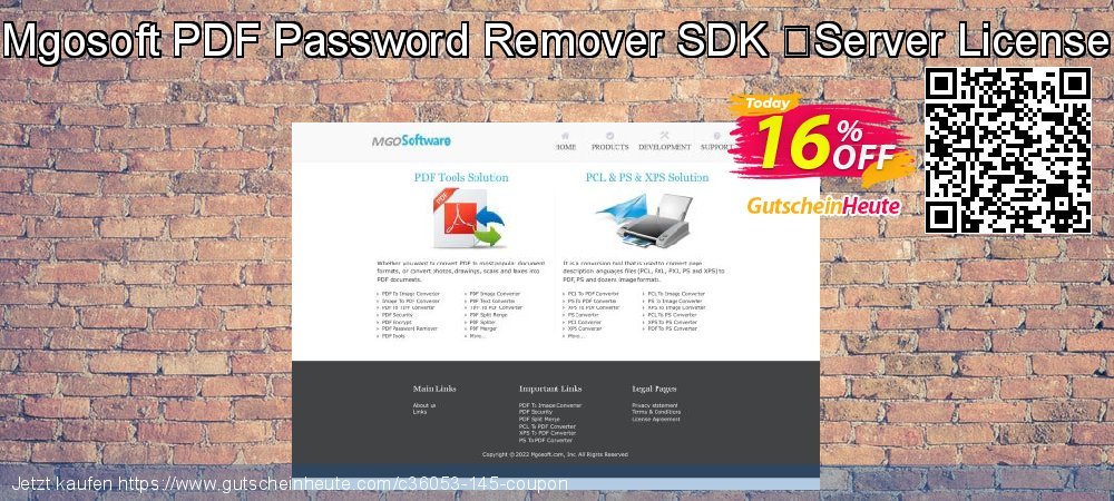 Mgosoft PDF Password Remover SDK 	Server License besten Preisreduzierung Bildschirmfoto