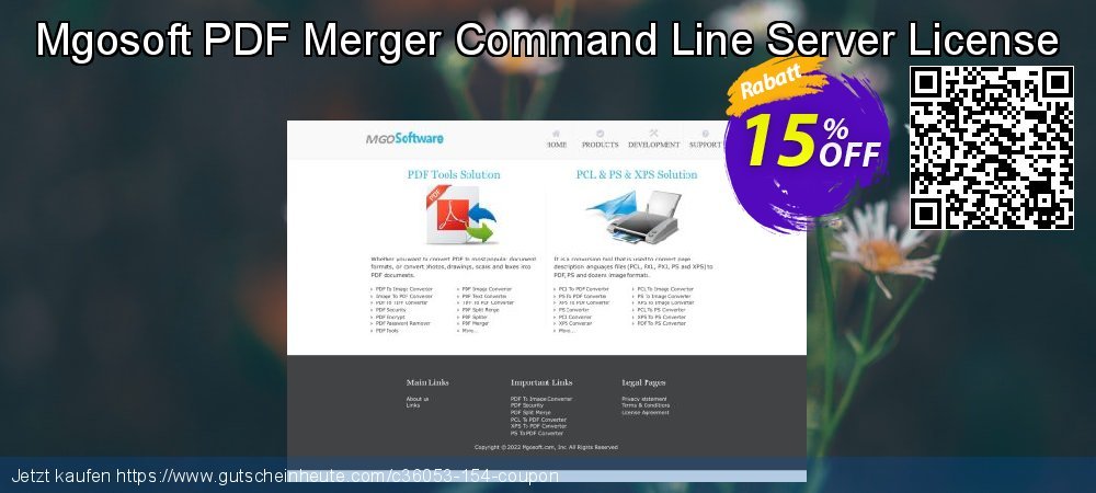 Mgosoft PDF Merger Command Line Server License wunderschön Promotionsangebot Bildschirmfoto