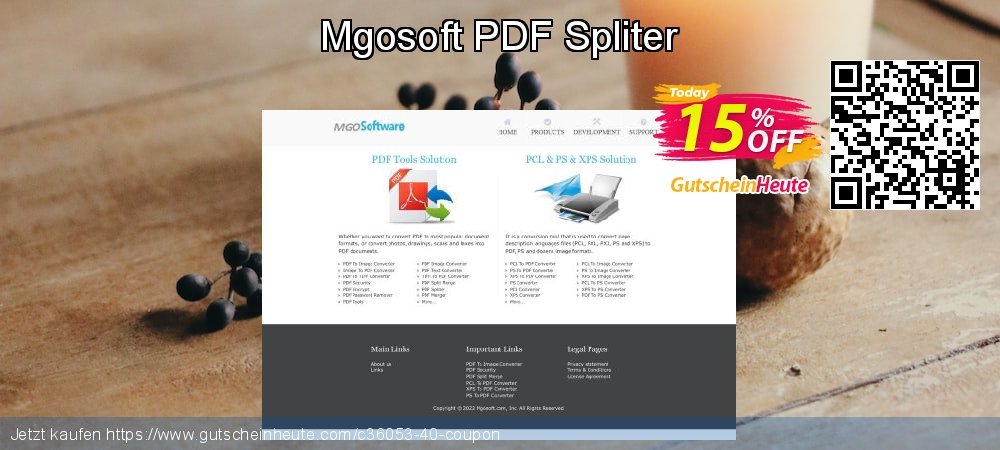 Mgosoft PDF Spliter aufregenden Nachlass Bildschirmfoto