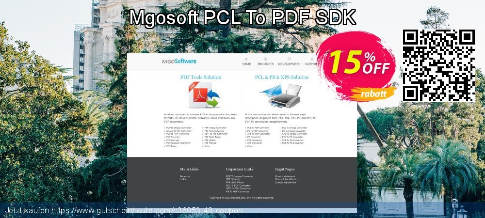 Mgosoft PCL To PDF SDK exklusiv Preisnachlass Bildschirmfoto