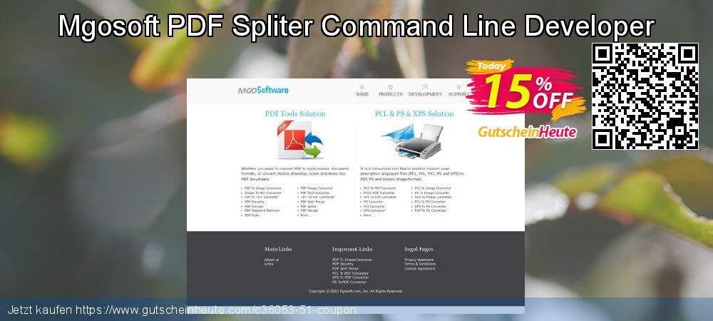 Mgosoft PDF Spliter Command Line Developer ausschließenden Sale Aktionen Bildschirmfoto