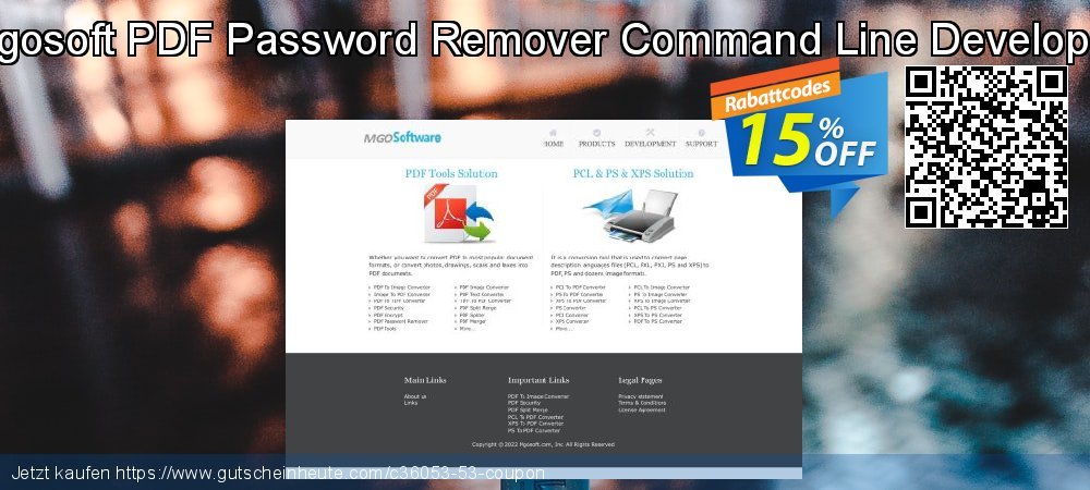 Mgosoft PDF Password Remover Command Line Developer Sonderangebote Ermäßigungen Bildschirmfoto