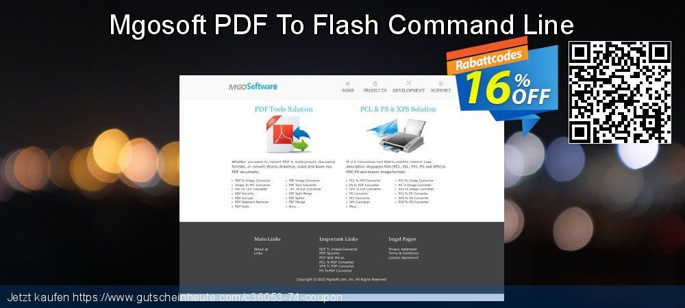 Mgosoft PDF To Flash Command Line geniale Nachlass Bildschirmfoto