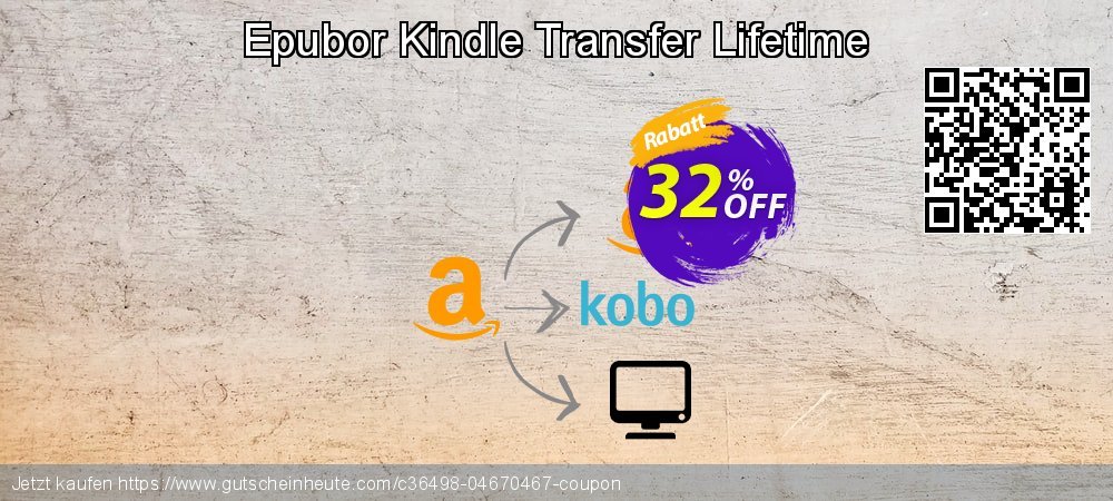 Epubor Kindle Transfer Lifetime formidable Preisreduzierung Bildschirmfoto