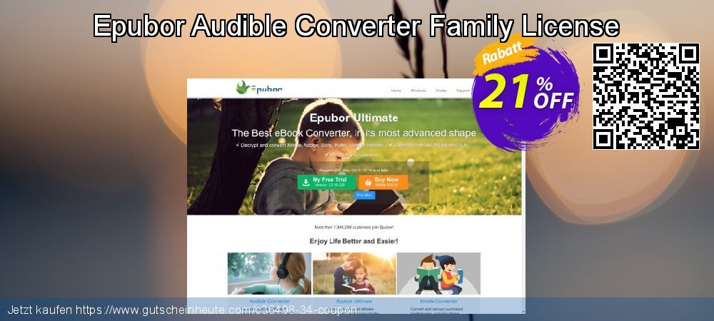 Epubor Audible Converter Family License spitze Ermäßigung Bildschirmfoto
