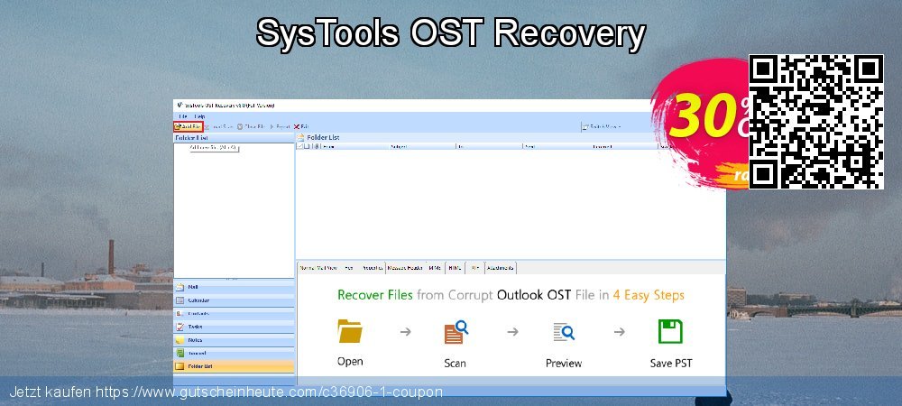 SysTools OST Recovery verwunderlich Förderung Bildschirmfoto